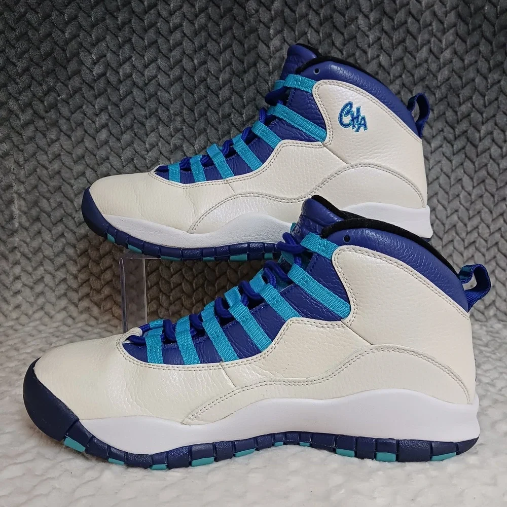 Air Jordan 10 Retro Charlotte Hornets Men's Basketball Sneakers Shoes Size 8.5
